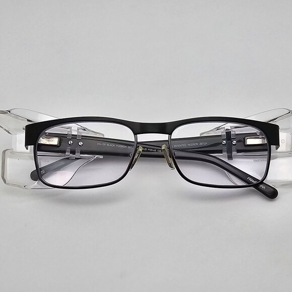 Hudson Optical DG-100 Black PSS-45 Safety Eyeglasses Frame w/ Side Shields 54mm - Picture 12 of 14